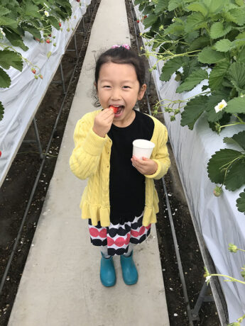 幼児・小学生部門　Ｓ.Ⅿ様「いちごだいすきなねーねー」